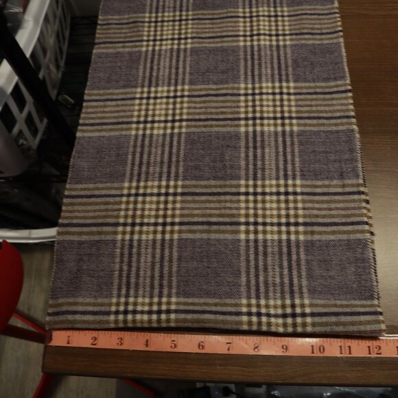 Cashmere Feel Plaid Scarf Gray Professor Academia Warm Collegiate Soft Scholar - Picture 7 of 10